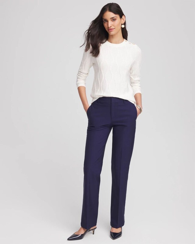 Button Shoulder Crewneck Pullover - image 2